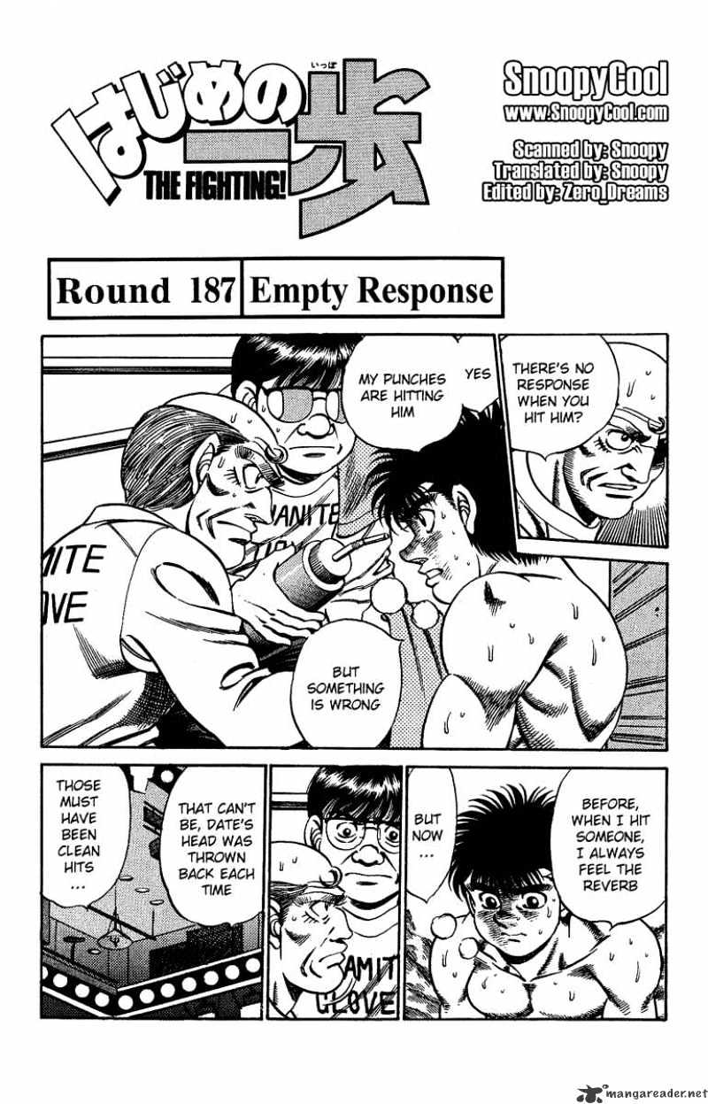 Hajime no Ippo: Fighting Spirit, Chapter 187 image 01